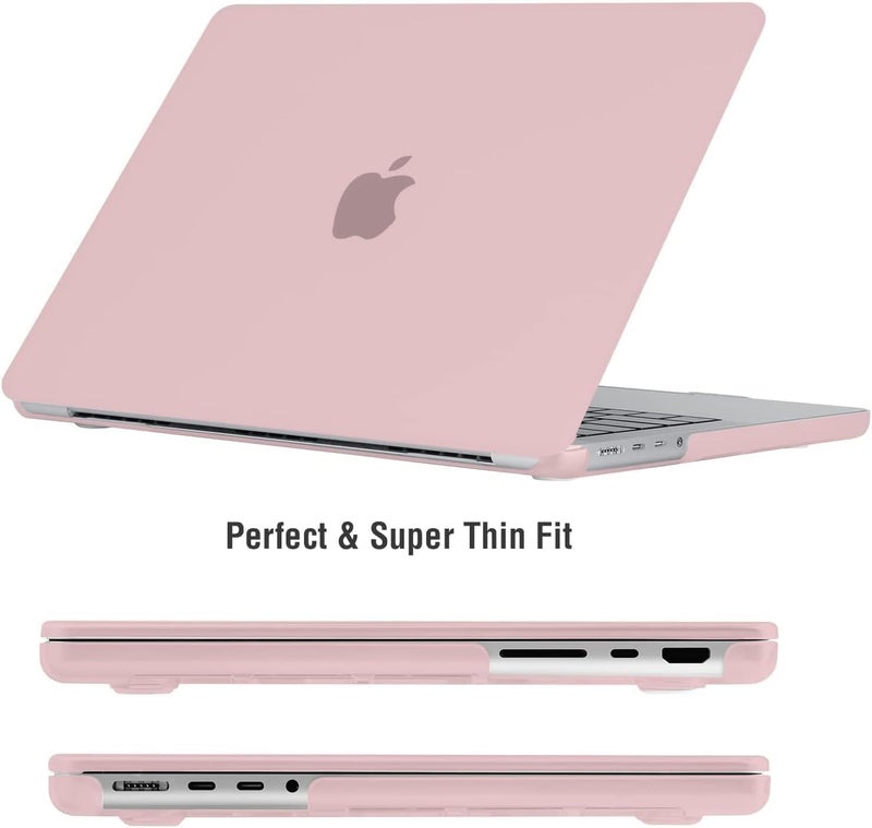 Eoocoo Case Compatible with MacBook Pro 14 inch 2026-2021 M5-M1 Pro/Max Chip, Hard Shell Cases with Keyboard Cover, Screen Protector - Matte Pink - Image 4